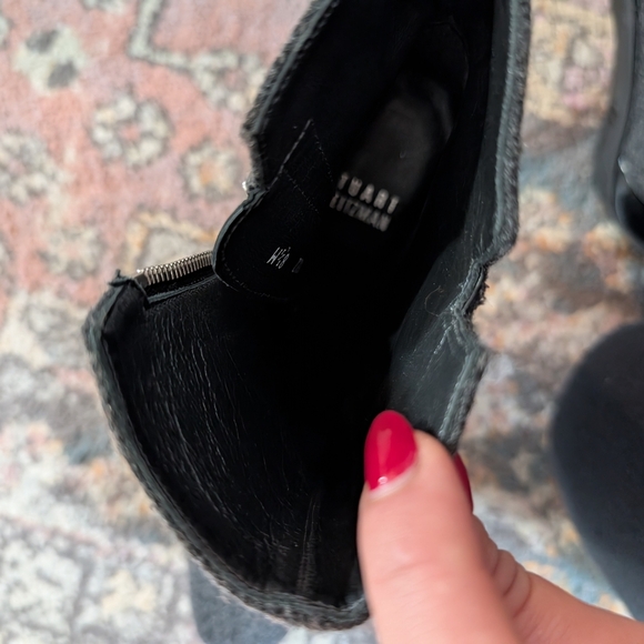 Stuart Weitzman chippy booties 8.5 Grey Square Toe Stiletto - Picture 6 of 9